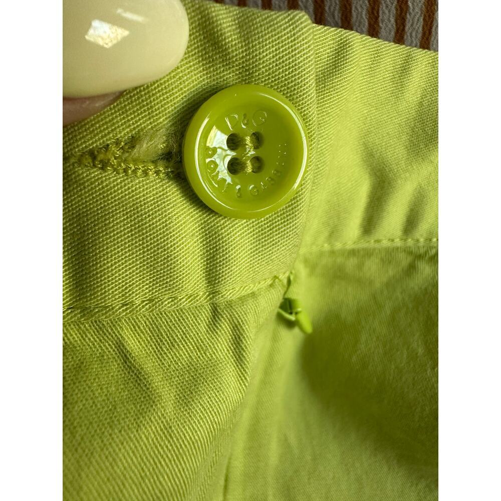 Y2K Dolce & Gabbana D&G Lime Green Knee Length Skirt | Size 26/4 - Picture 3 of 6